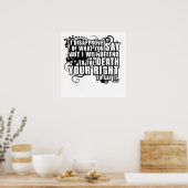 Voltaire Quote (B&W) Poster (Keuken)