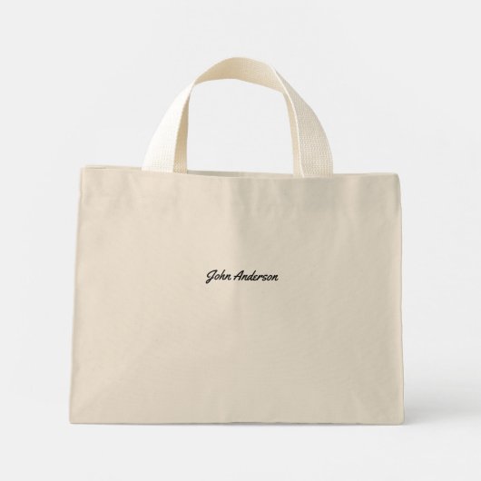 Voltijdskoppeling arts in ruste op maat mini tote bag (Achterkant)