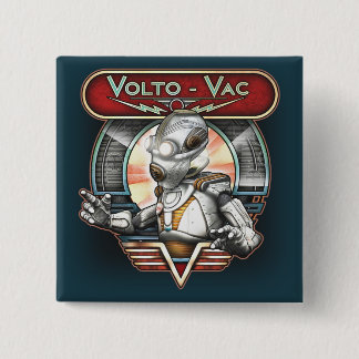 Volto-Vac Retro Robot Square Button