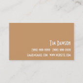 Voltooi Carpentry, Millwork, Construction Business Visitekaartje (Achterkant)