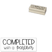 Voltooid met een Partner - Teacher Stamp Rubberstempel (Gestempeld)