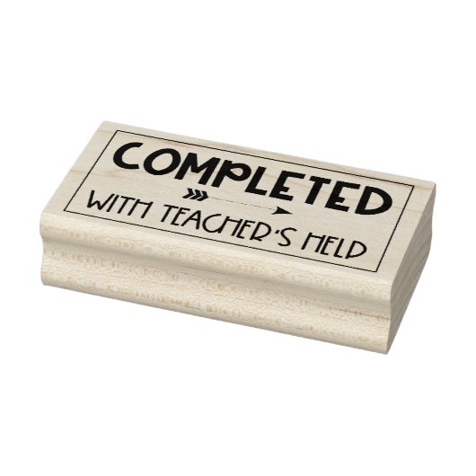 Voltooid met Teacher's Help Teacher Stamp Rubberstempel (Stempel)