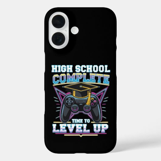 Voltooide Middelbare School Gamer Gamen Afstuderen Case-Mate iPhone Case (Achterkant)