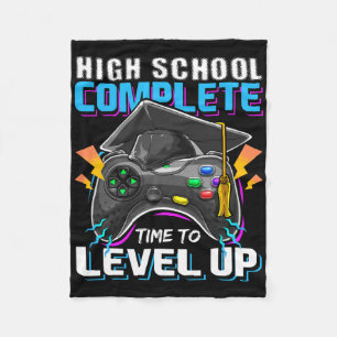 Voltooide middelbare school videogame afstudeercad fleece deken