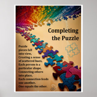 Voltooiing van de puzzel Poster Wall Art