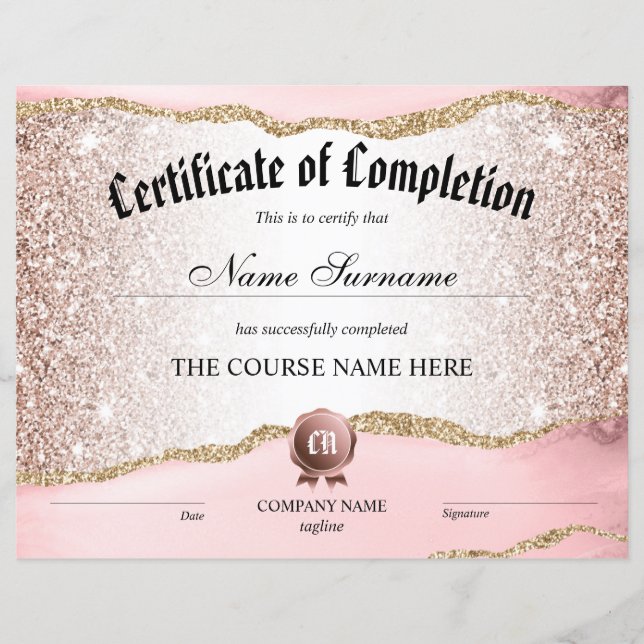 Voltooiingscertificaat voor de gunningscursus Volt (Voorkant)