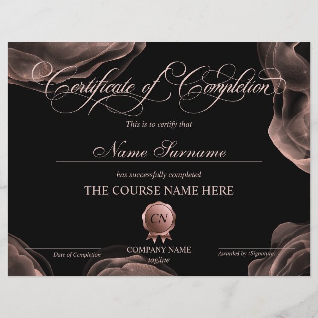 Voltooiingscertificaat voor de gunningscursus Volt (Voorkant)