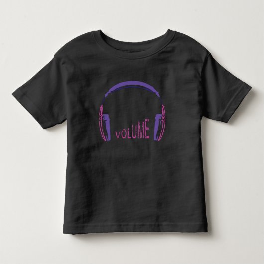 Volume hoofdtelefoon omhoog kinder shirts (Voorkant)