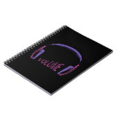 Volume hoofdtelefoon omhoog notitieboek (Linkerzijde)