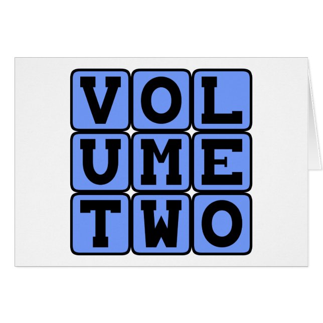 Volume II, deuxième volume (Devant horizontal)