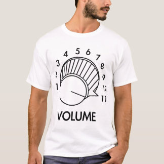 Volume knop tot 11 spinale kraan geïnspireerd grap t-shirt