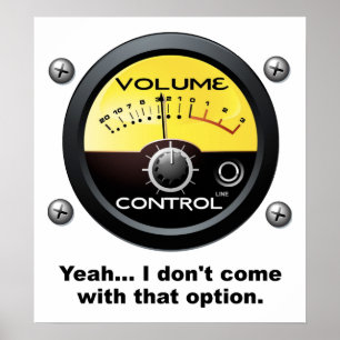 Volume Regeling Grappige Poster
