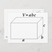 Volume van een rechthoekige rism briefkaart (Voorkant / Achterkant)