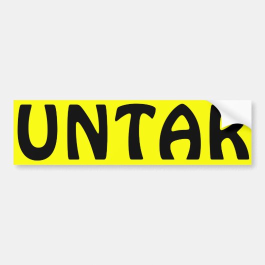 Voluntarisme Bumpersticker (Voorkant)