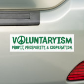 Voluntaryisme bumpersticker (Op auto)