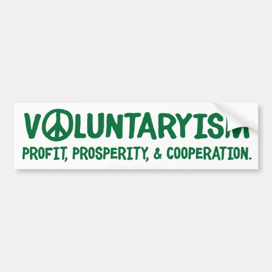 Voluntaryisme bumpersticker (Voorkant)