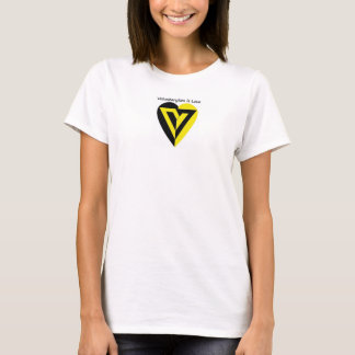 Voluntaryisme is liefde - vrouwen bovenaan t-shirt