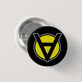 Voluntaryist Black and Yellow Button (Voorkant /achterkant)