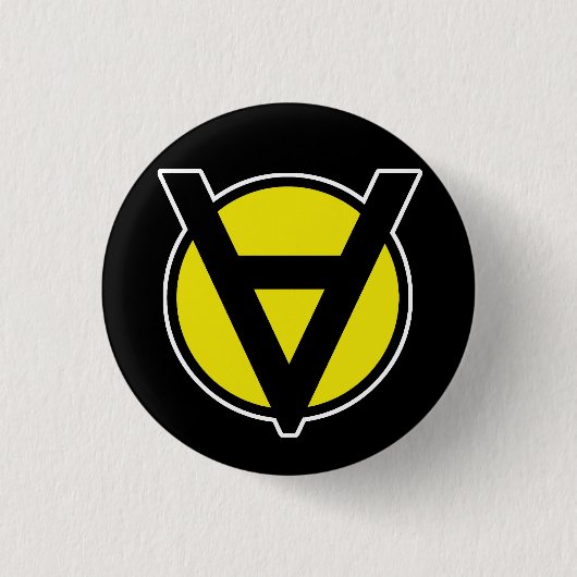 Voluntaryist Black and Yellow Button (Voorkant)