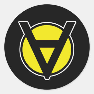 Voluntaryist Black en Yellow Sticker Full Fill Ci