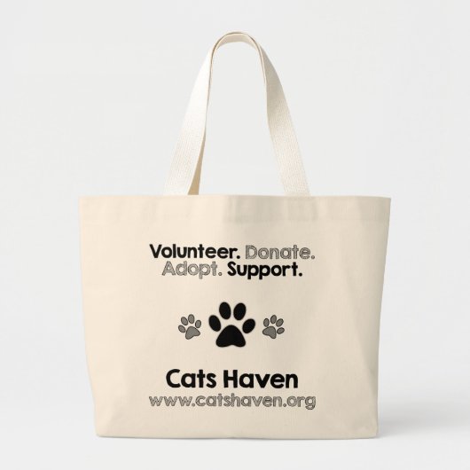 Volunteer.Adopt.Donate.Support Tas (Voorkant)