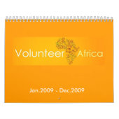 Volunteer Africa - Gepersonaliseerd Kalender (Hoes)