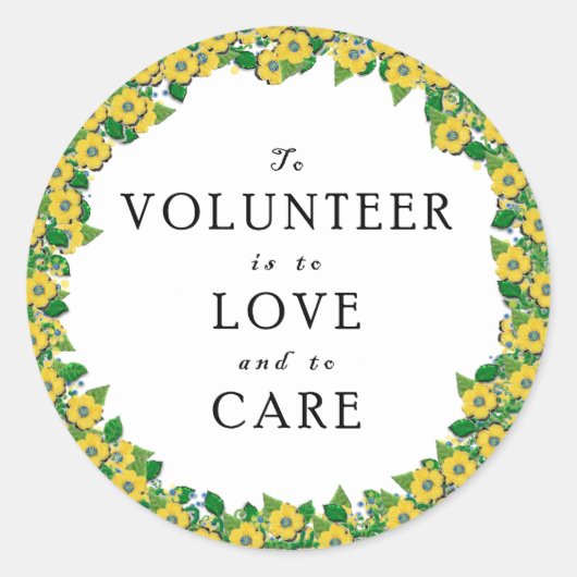 Volunteer Appreciation Classic Round Sticker (Voorkant)