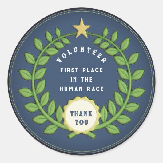 Volunteer Appreciation Classic Round Sticker (Voorkant)