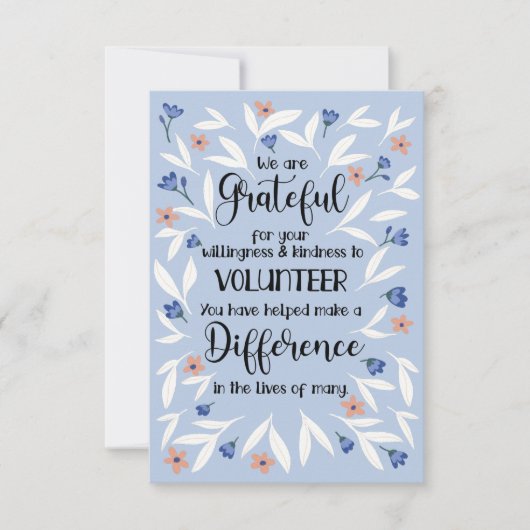 volunteer appreciation week pattern card kaart (Voorkant)