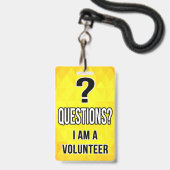 Volunteer Badge (Voorzijde met lanyard)