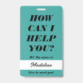 Volunteer Badge 3x5 | Hoe kan ik naam badges helpe (Achterkant)