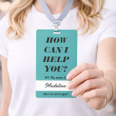 Volunteer Badge 3x5 | Hoe kan ik naam badges helpe