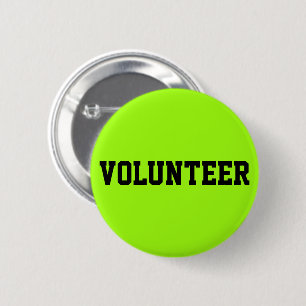 Volunteer Bright Green Ronde Button 5,7 Cm