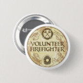Volunteer Firefighter Grunge Ronde Button 5,7 Cm (Voorkant /achterkant)
