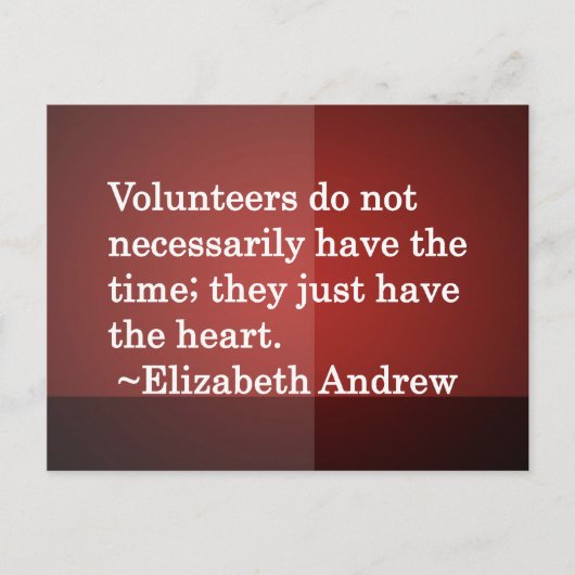 Volunteer Heart Briefkaart (Voorkant)