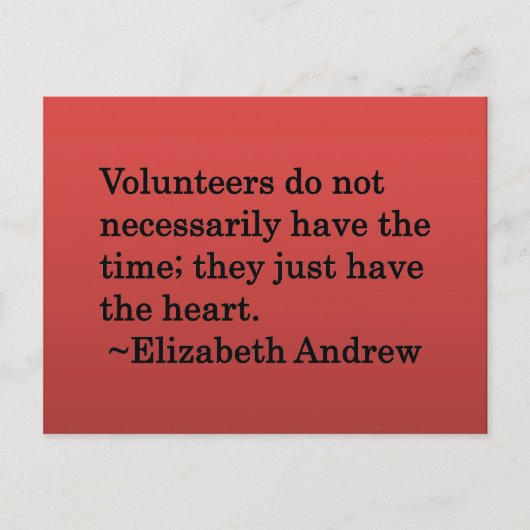 Volunteer Heart Briefkaart (Voorkant)