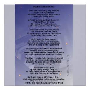 Volunteer Heroes Glossy Poster Perfect Poster