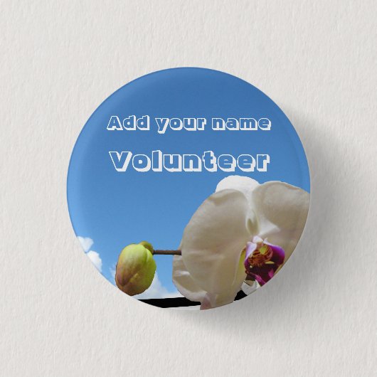 Volunteer Orchid Button (Voorkant)