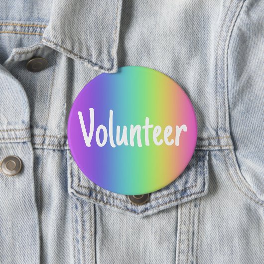 Volunteer Rainbow Button (In situ)