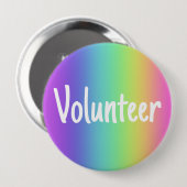 Volunteer Rainbow Button (Voorkant /achterkant)