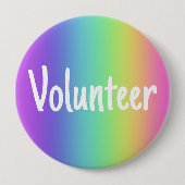 Volunteer Rainbow Button (Voorkant)