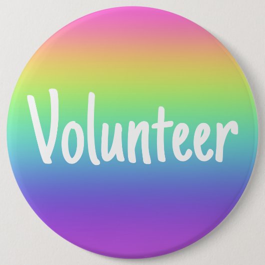 Volunteer Rainbow Button (Voorkant)