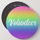 Volunteer Rainbow Gradient Button (Voorkant /achterkant)
