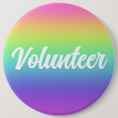 Volunteer Rainbow Gradient Button (Voorkant)