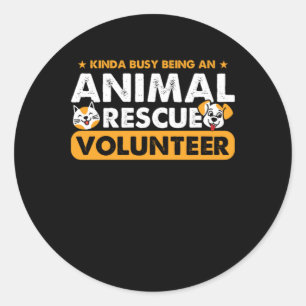Volunteers voor dierenredding, ch ronde sticker