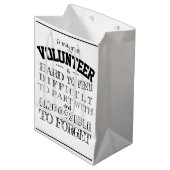 Volunter Appreciation Dank u het manuscript witte Medium Cadeauzakje (Voorkant Gekanteld)