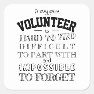 Volunter Appreciation Dank u het manuscript witte Vierkante Sticker