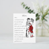 Volver Tango Lyrics Briefkaart (Staand voorkant)