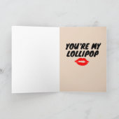 VOLWASSEN FLIRTENDE LIPPEN LOLLIPOP KAART VOOR ECH (Binnen)