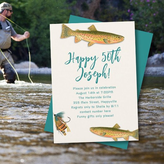 Volwassen Forel Vissen Thema Feest Uitnodigingen